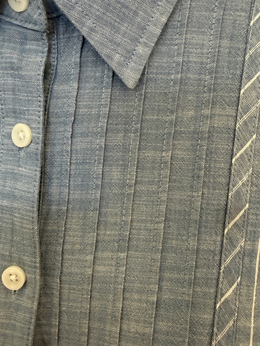 Jones New York Striped Blue Button-Front Shirt #203 - Picture 6 of 6